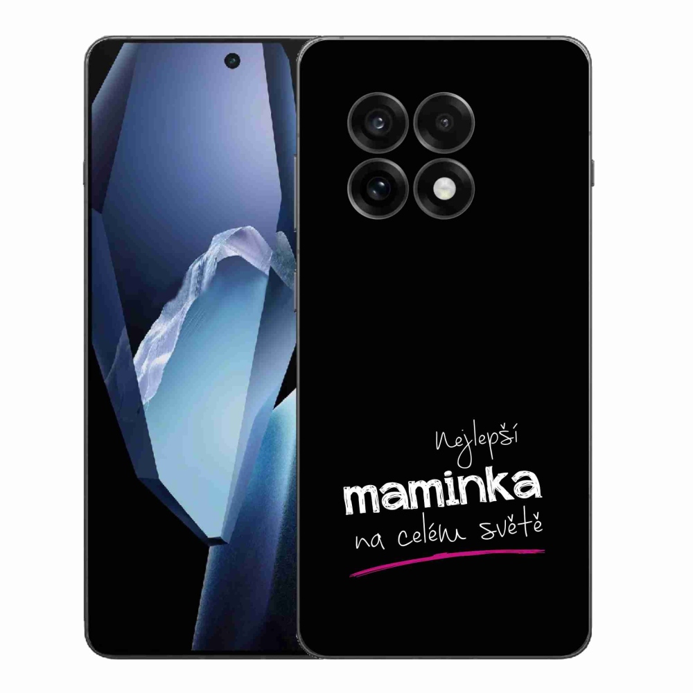 Gélový kryt mmCase na One Plus 13R - najlepšia mamička 4 čierne pozadie