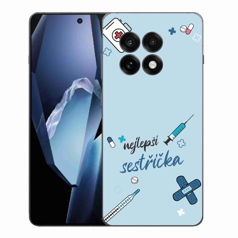 Gélový kryt mmCase na One Plus 13R - najlepšia sestrička modré pozadie