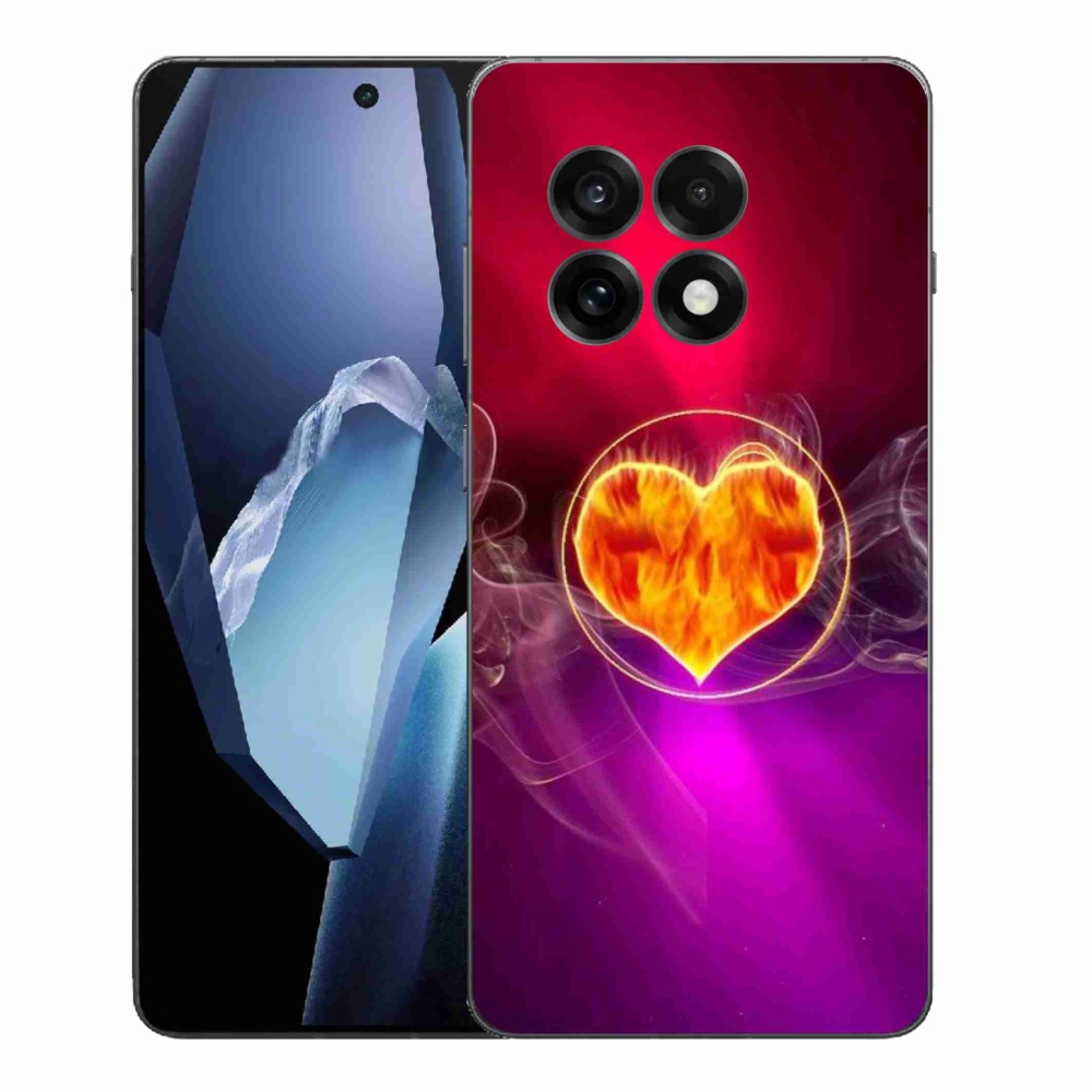 Gélový kryt mmCase na One Plus 13R - ohnivé srdce