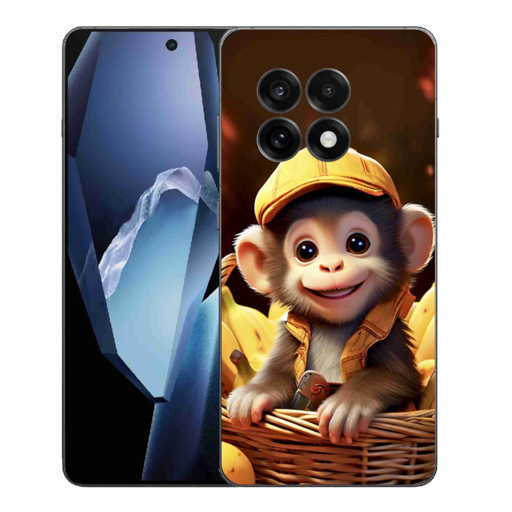 Gélový kryt mmCase na One Plus 13R - opice v košíku