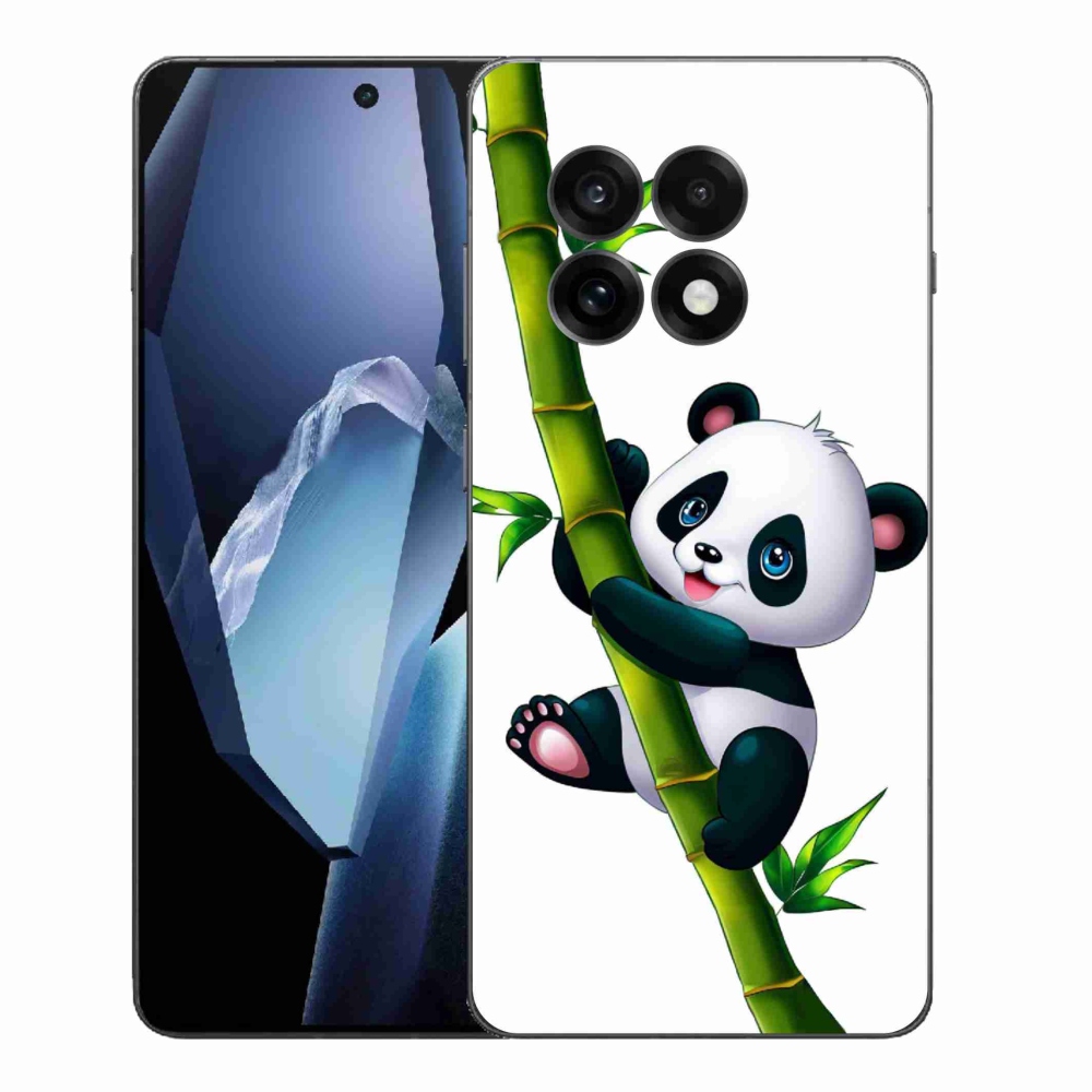 Gélový kryt mmCase na One Plus 13R - panda na bambuse