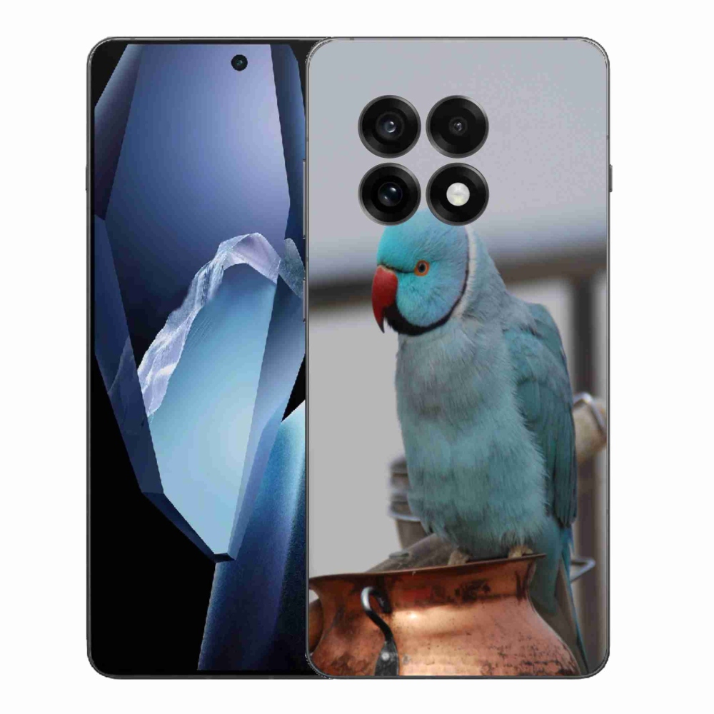 Gélový kryt mmCase na One Plus 13R - papagáj Alexandr modrý