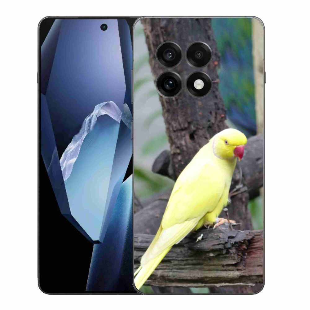 Gélový kryt mmCase na One Plus 13R - papagáj alexander žltý