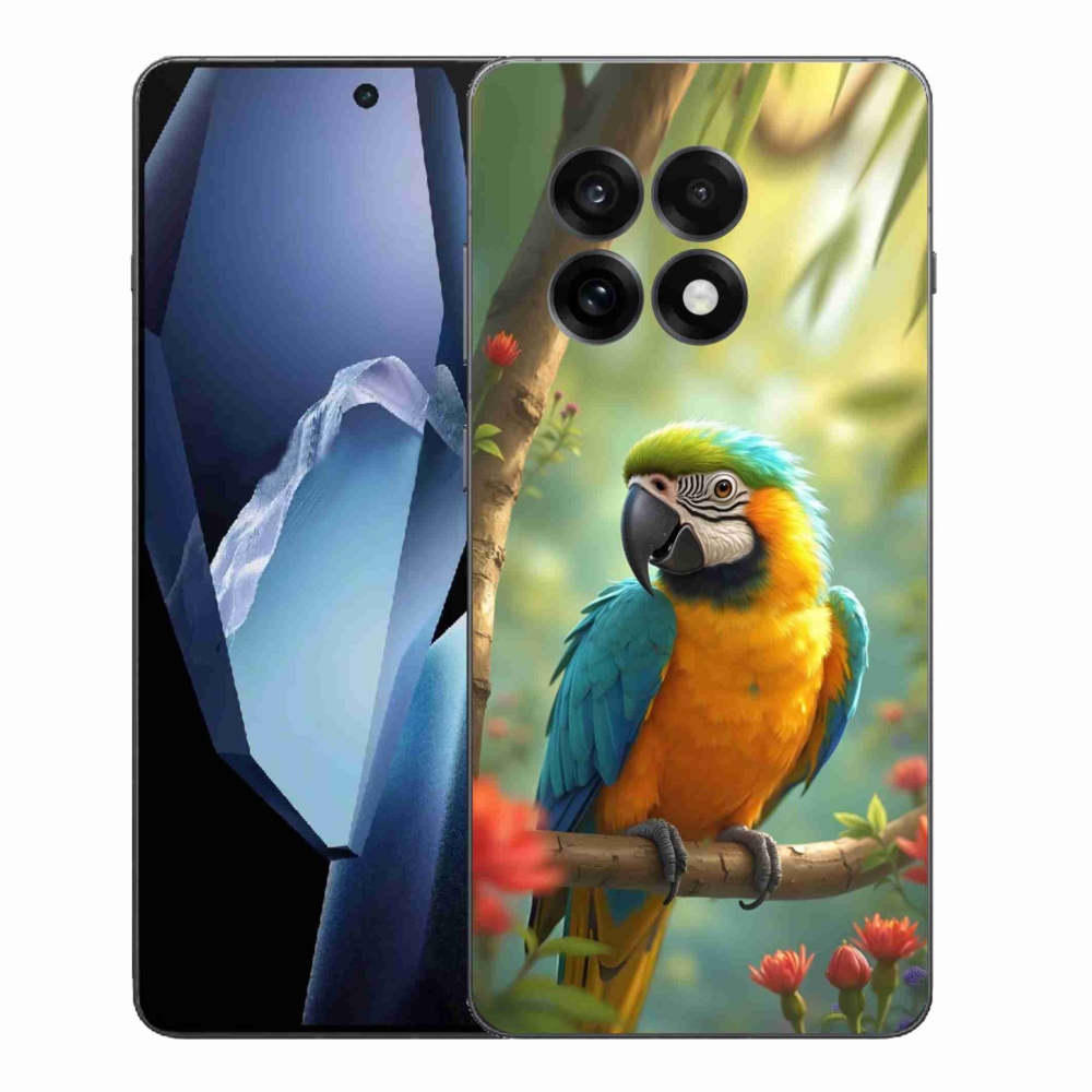 Gélový kryt mmCase na One Plus 13R - papagáj ara modrožltá