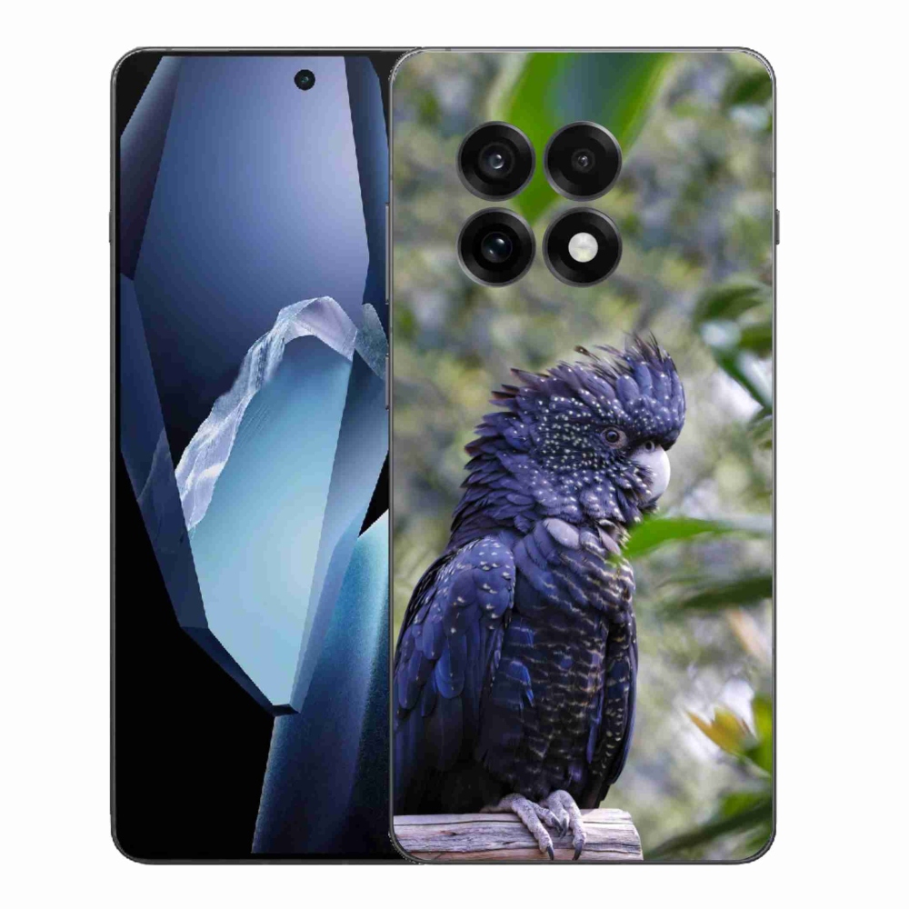 Gélový kryt mmCase na One Plus 13R - papagáj kakadu čierny