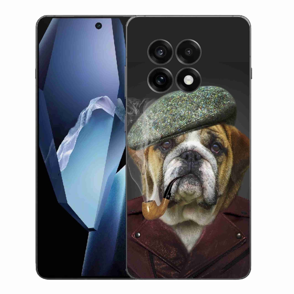 Gélový kryt mmCase na One Plus 13R - pes s fajkou