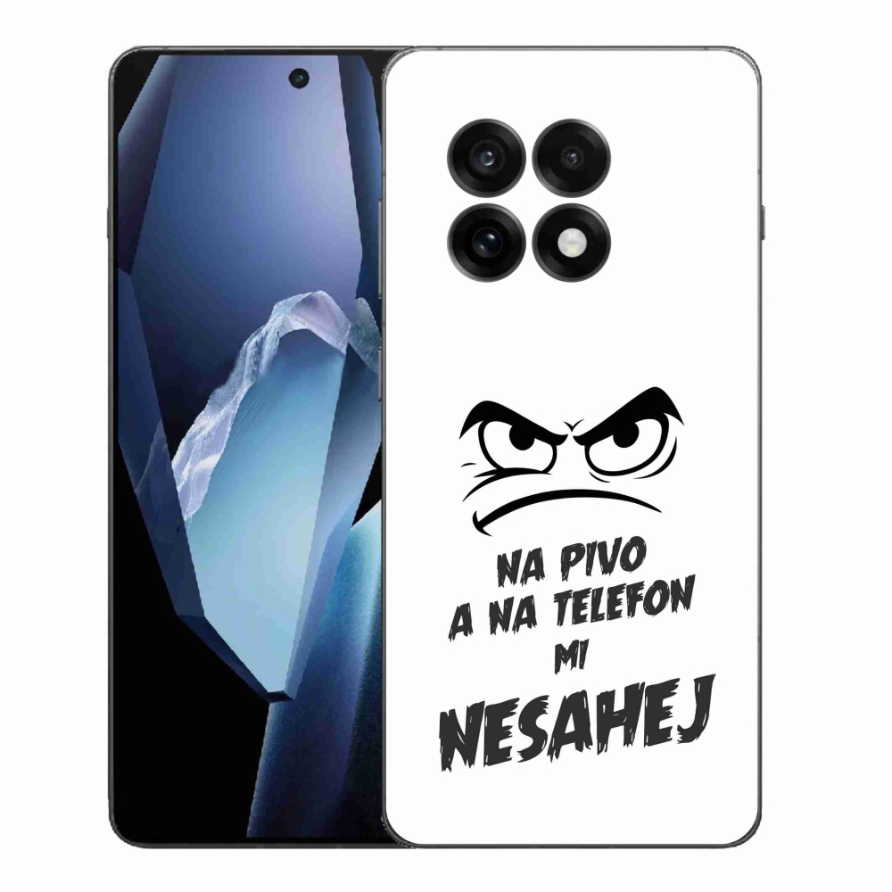 Gélový kryt mmCase na One Plus 13R - pivný motív 2 biele pozadie