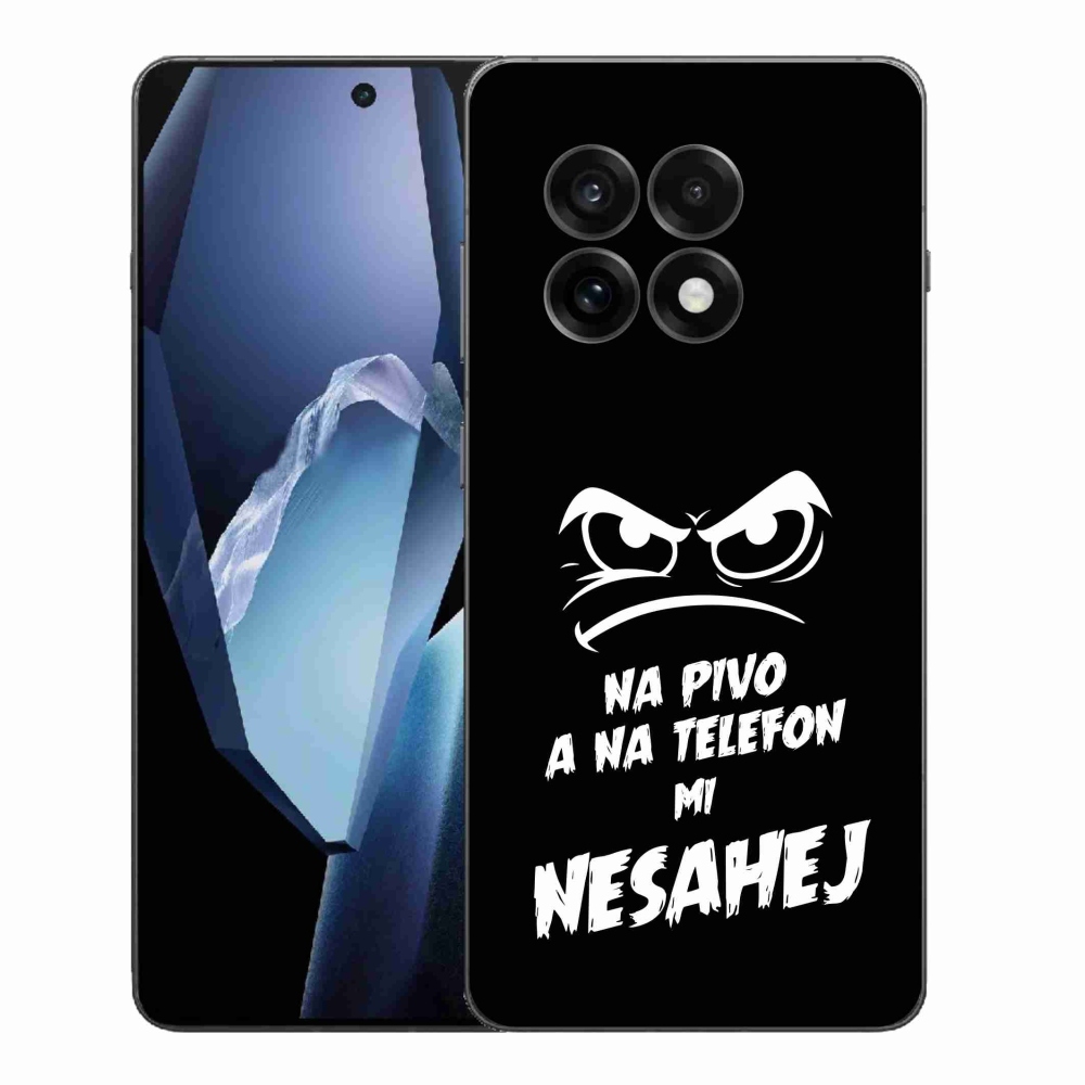 Gélový kryt mmCase na One Plus 13R - pivný motív 2 čierne pozadie