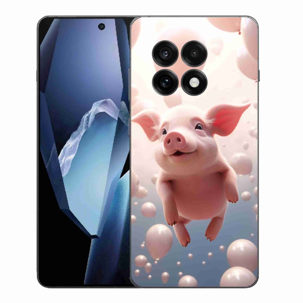 Gélový kryt mmCase na One Plus 13R - prasiatko s balónikmi