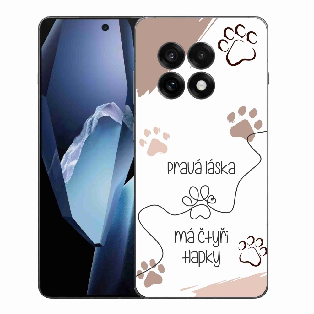 Gélový kryt mmCase na One Plus 13R - psí motív 1 biele pozadie