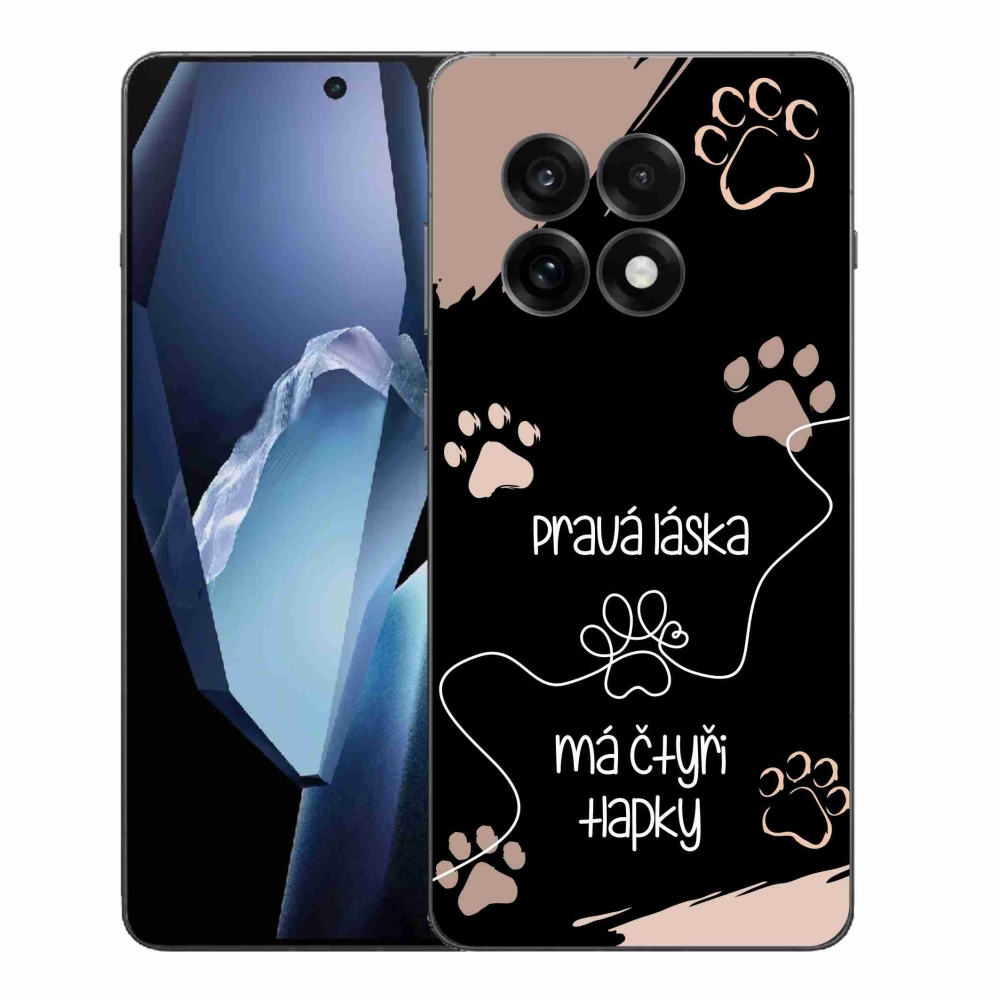 Gélový kryt mmCase na One Plus 13R - psí motív 1 čierne pozadie