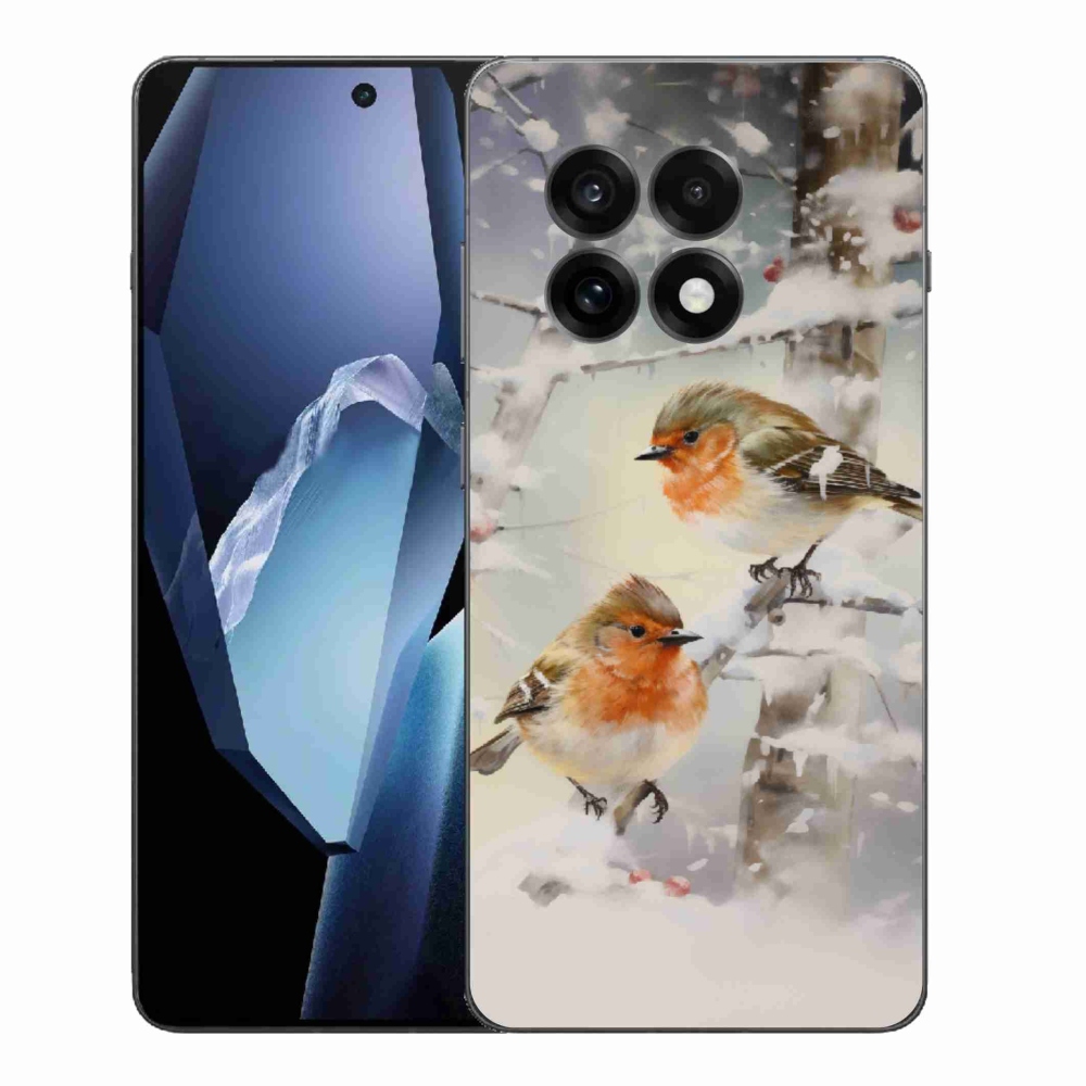 Gélový kryt mmCase na One Plus 13R - vtáčiky v zime