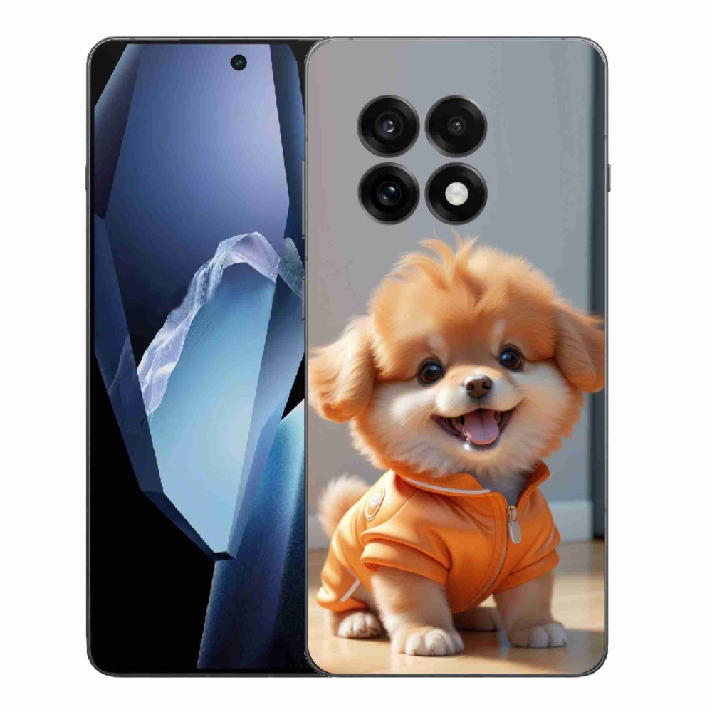 Gélový kryt mmCase na One Plus 13R - roztomilý pomeranian v mikine
