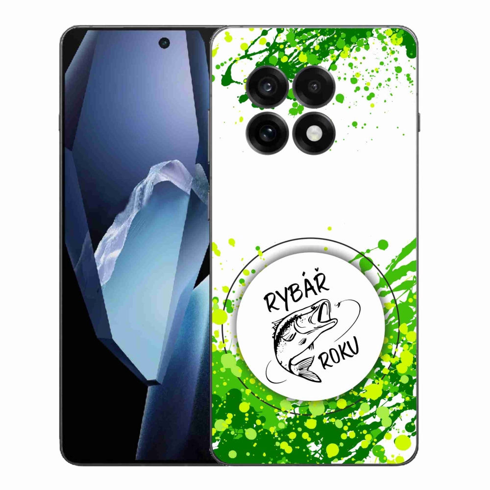 Gélový kryt mmCase na One Plus 13R - rybár roka biele pozadie