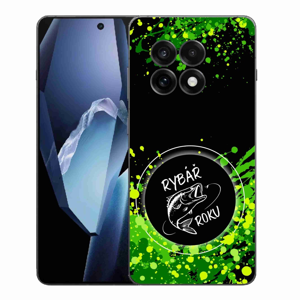 Gélový kryt mmCase na One Plus 13R - rybár roku čierne pozadie