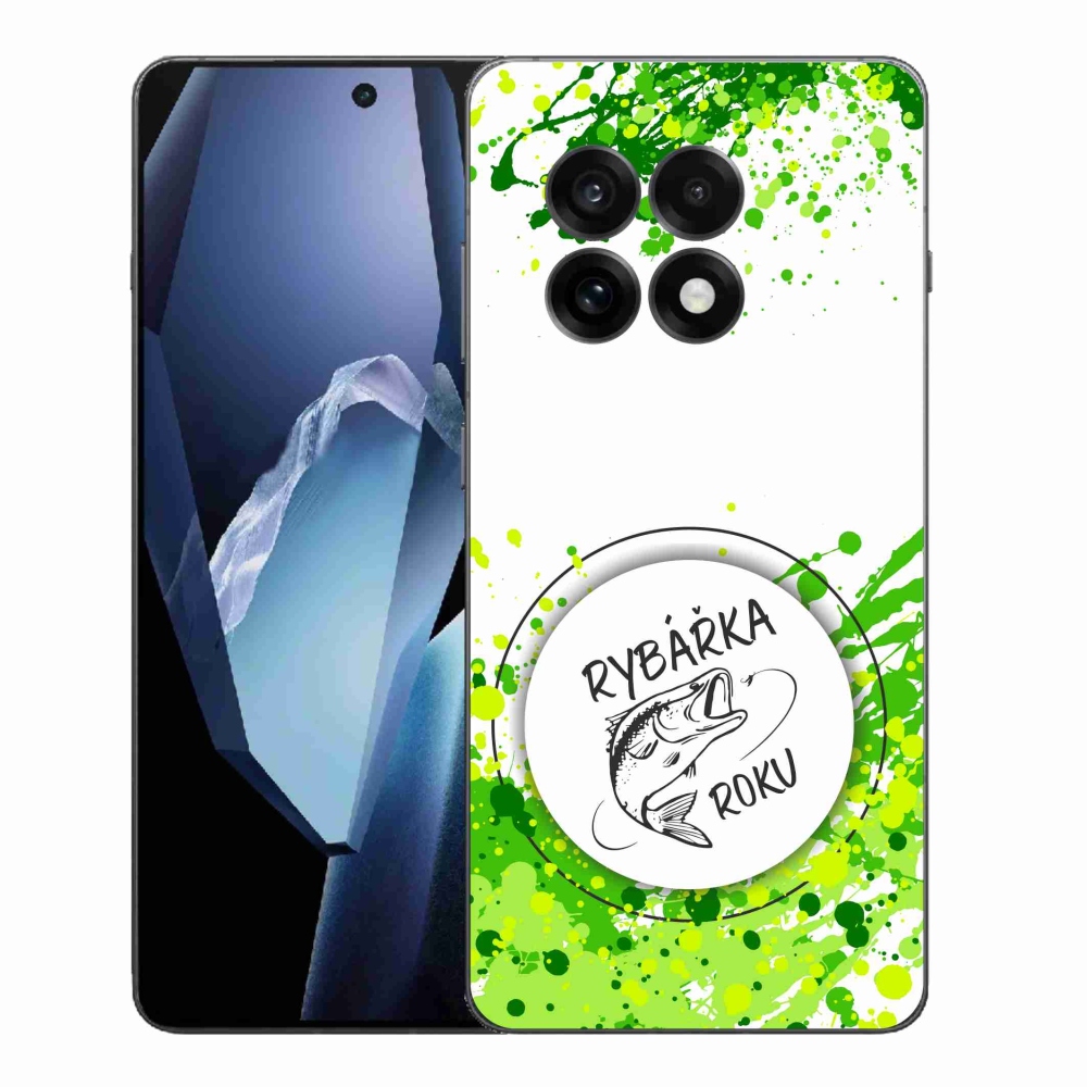 Gélový kryt mmCase na One Plus 13R - rybárka roku biele pozadie