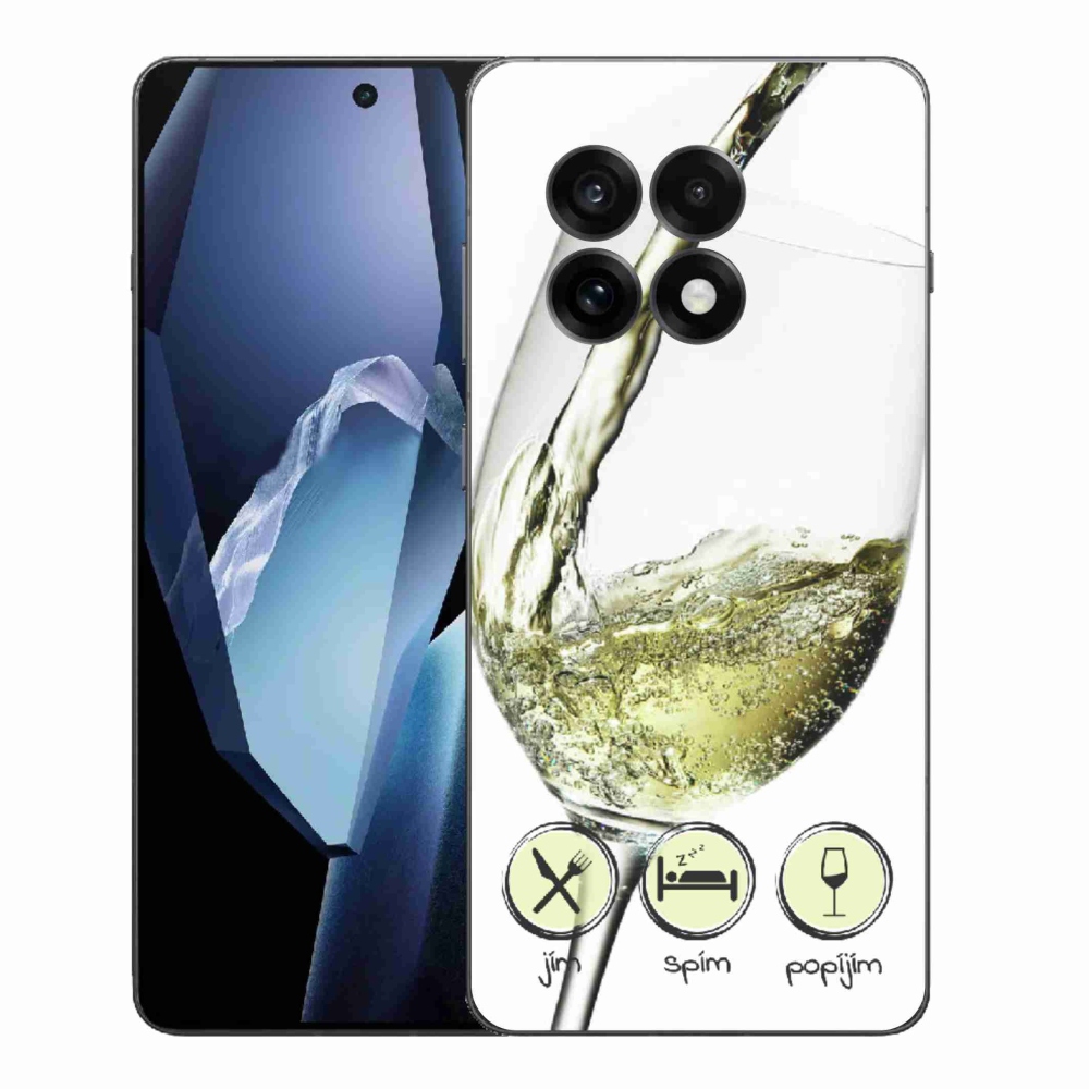 Gélový kryt mmCase na One Plus 13R - pohár vína bielej