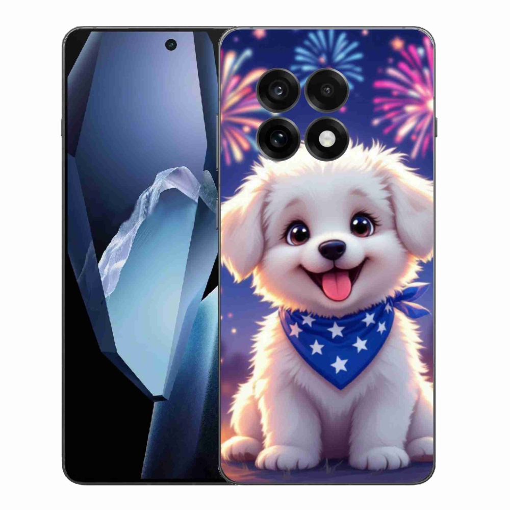 Gélový kryt mmCase na One Plus 13R - slávnostné šteňa