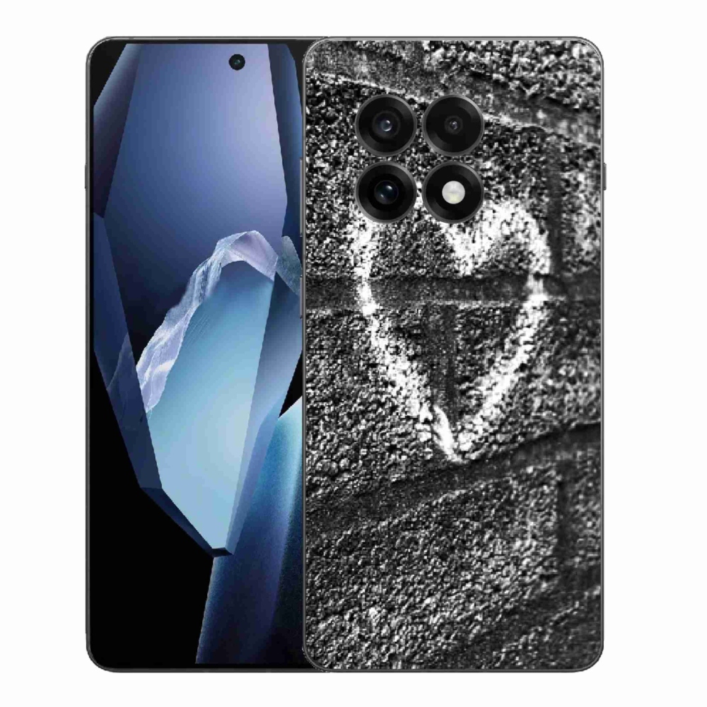 Gélový kryt mmCase na One Plus 13R - srdce na stene