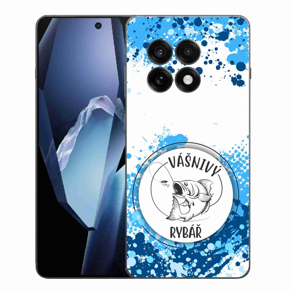 Gélový kryt mmCase na One Plus 13R - vášnivý rybár biele pozadie