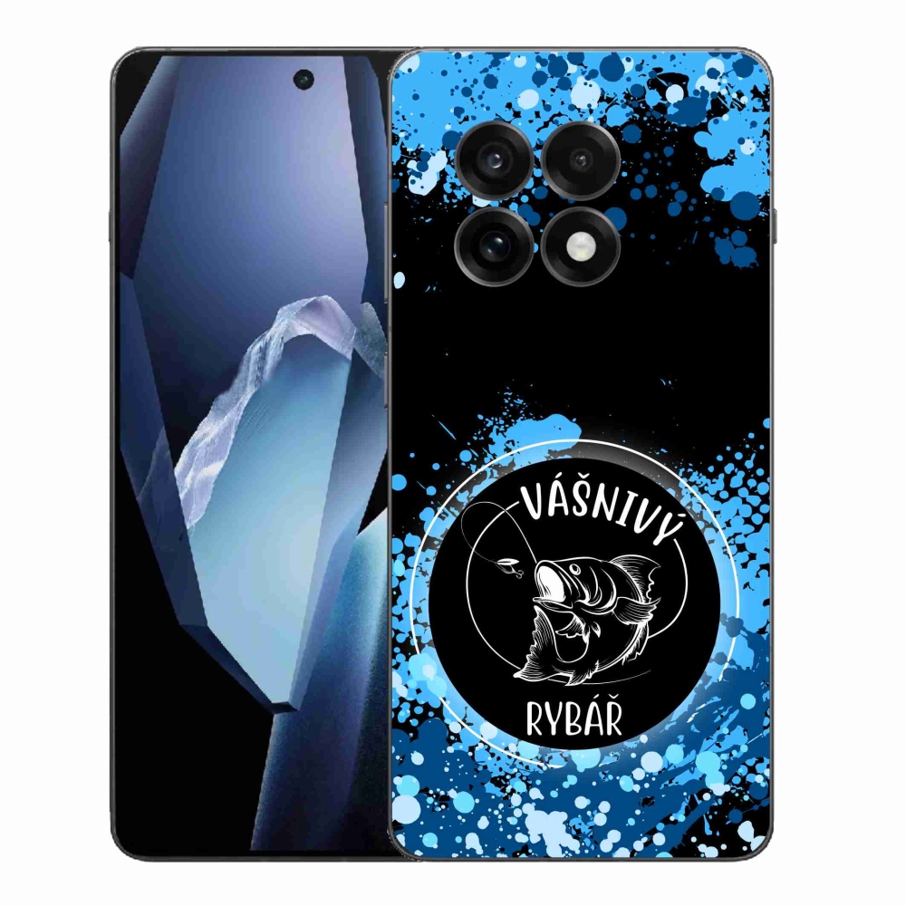 Gélový kryt mmCase na One Plus 13R - vášnivý rybár čierne pozadie