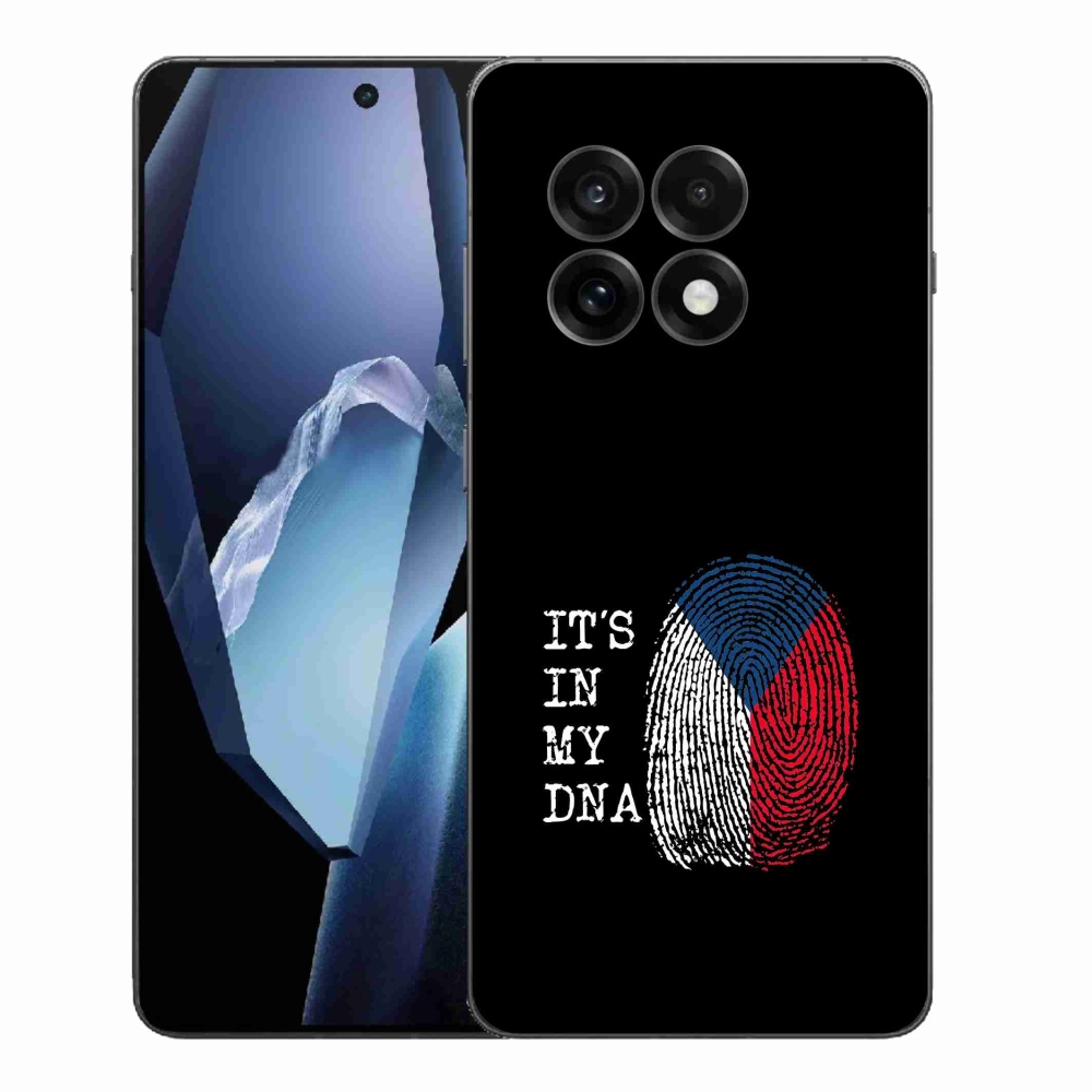 Gélový kryt mmCase na One Plus 13R - vlajka odtlačok prsta čierne pozadie