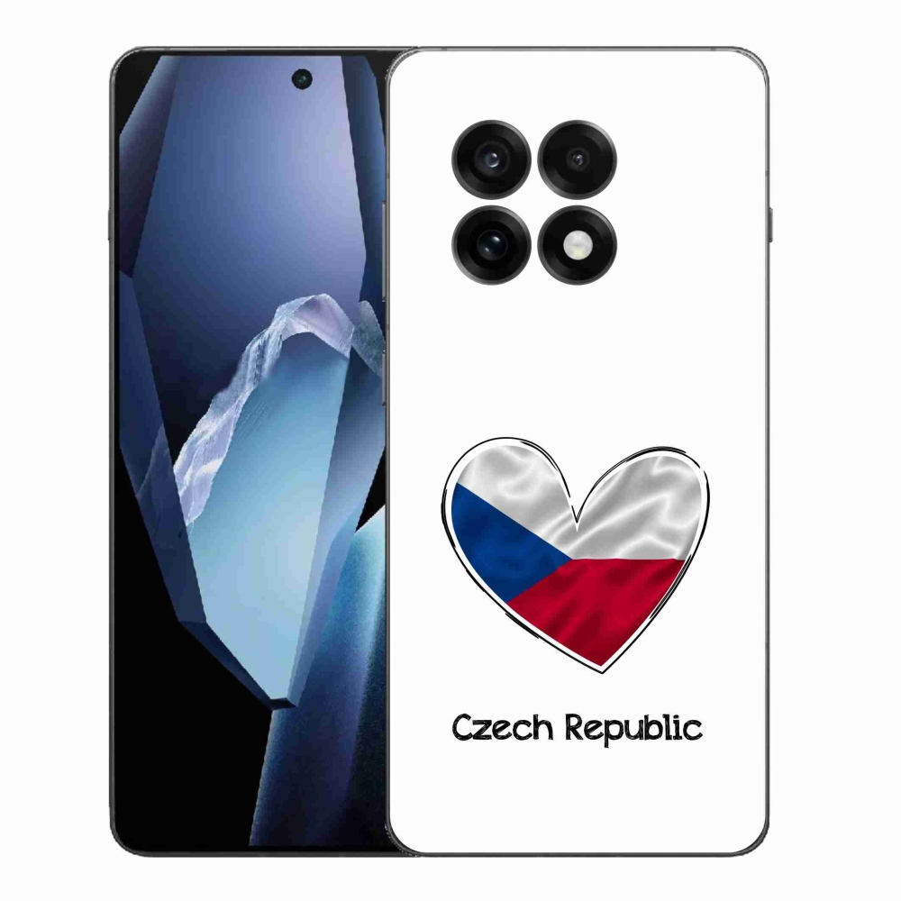 Gélový kryt mmCase na One Plus 13R - vlajka srdca biele pozadie
