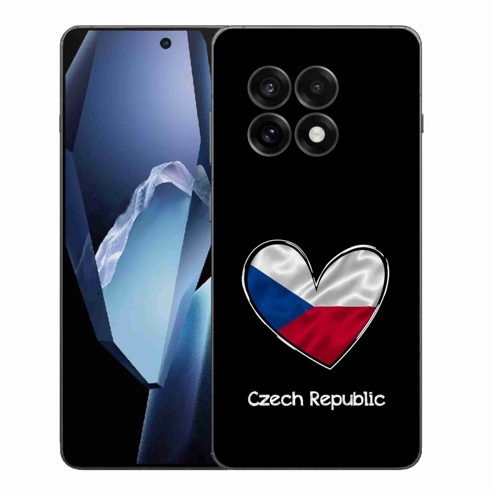 Gélový kryt mmCase na One Plus 13R - vlajka srdca čierne pozadie
