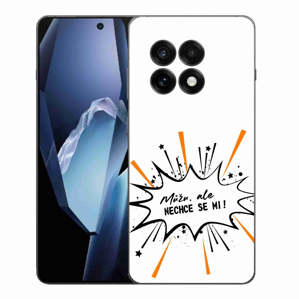 Gélový kryt mmCase na One Plus 13R - vtipný text 11 biele pozadie