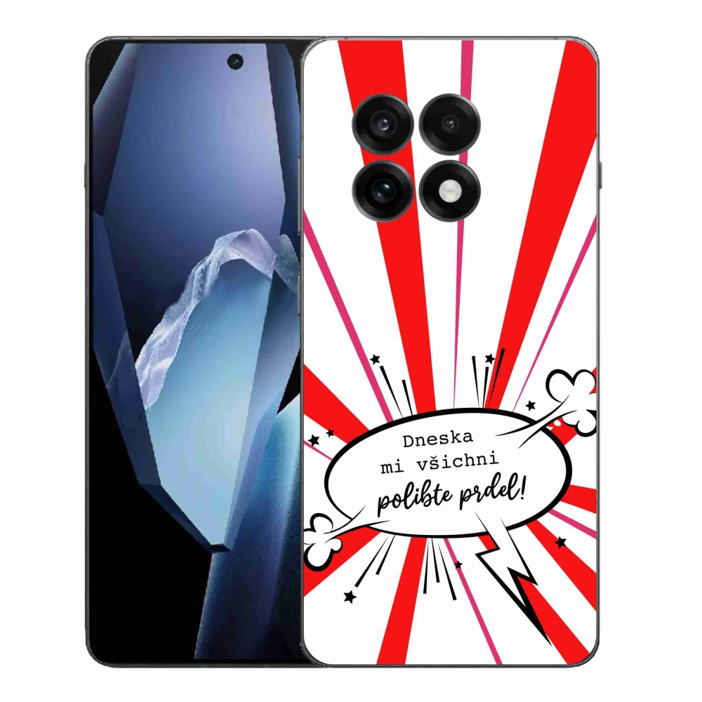 Gélový kryt mmCase na One Plus 13R - vtipný text 15 biele pozadie