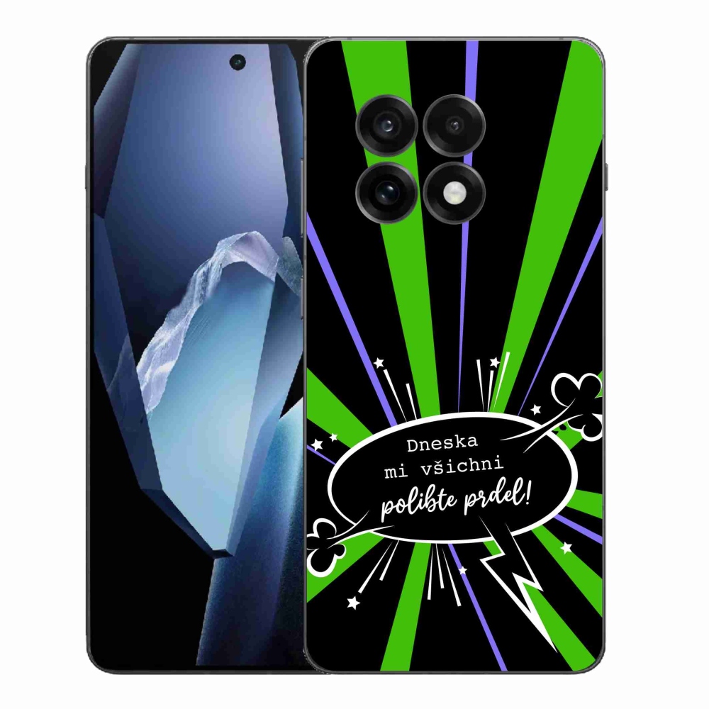 Gélový kryt mmCase na One Plus 13R - vtipný text 15 čierne pozadie