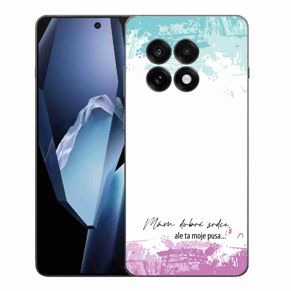 Gélový kryt mmCase na One Plus 13R - vtipný text 3 biele pozadie