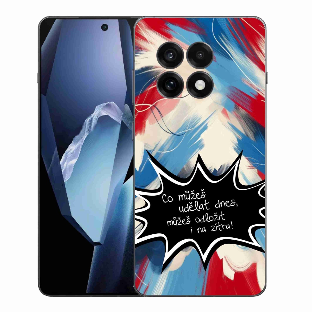 Gélový kryt mmCase na One Plus 13R - vtipný text 9 čierne pozadie