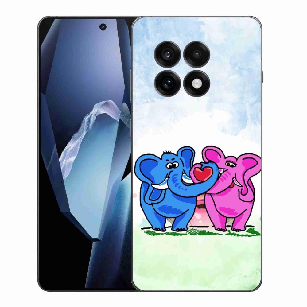 Gélový kryt mmCase na One Plus 13R - zamilovaní slony
