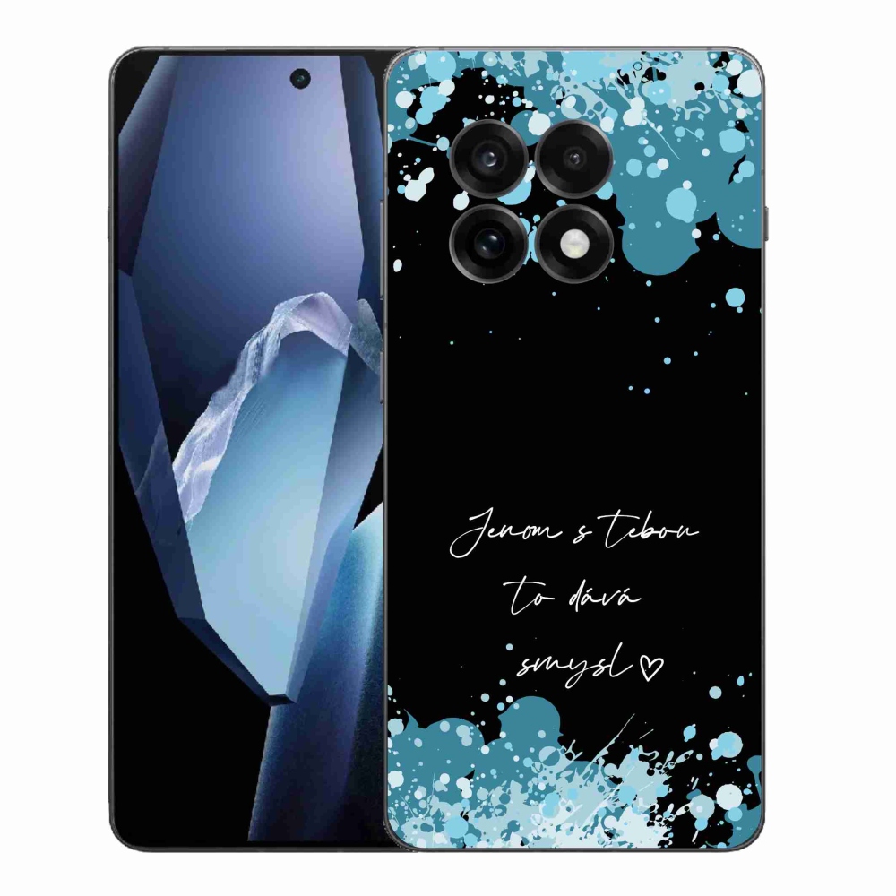 Gélový kryt mmCase na One Plus 13R - zamilovaný text čierne pozadie