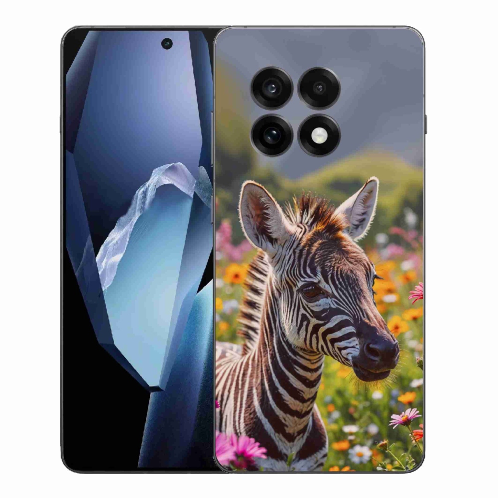 Gélový kryt mmCase na One Plus 13R - zebra na lúke