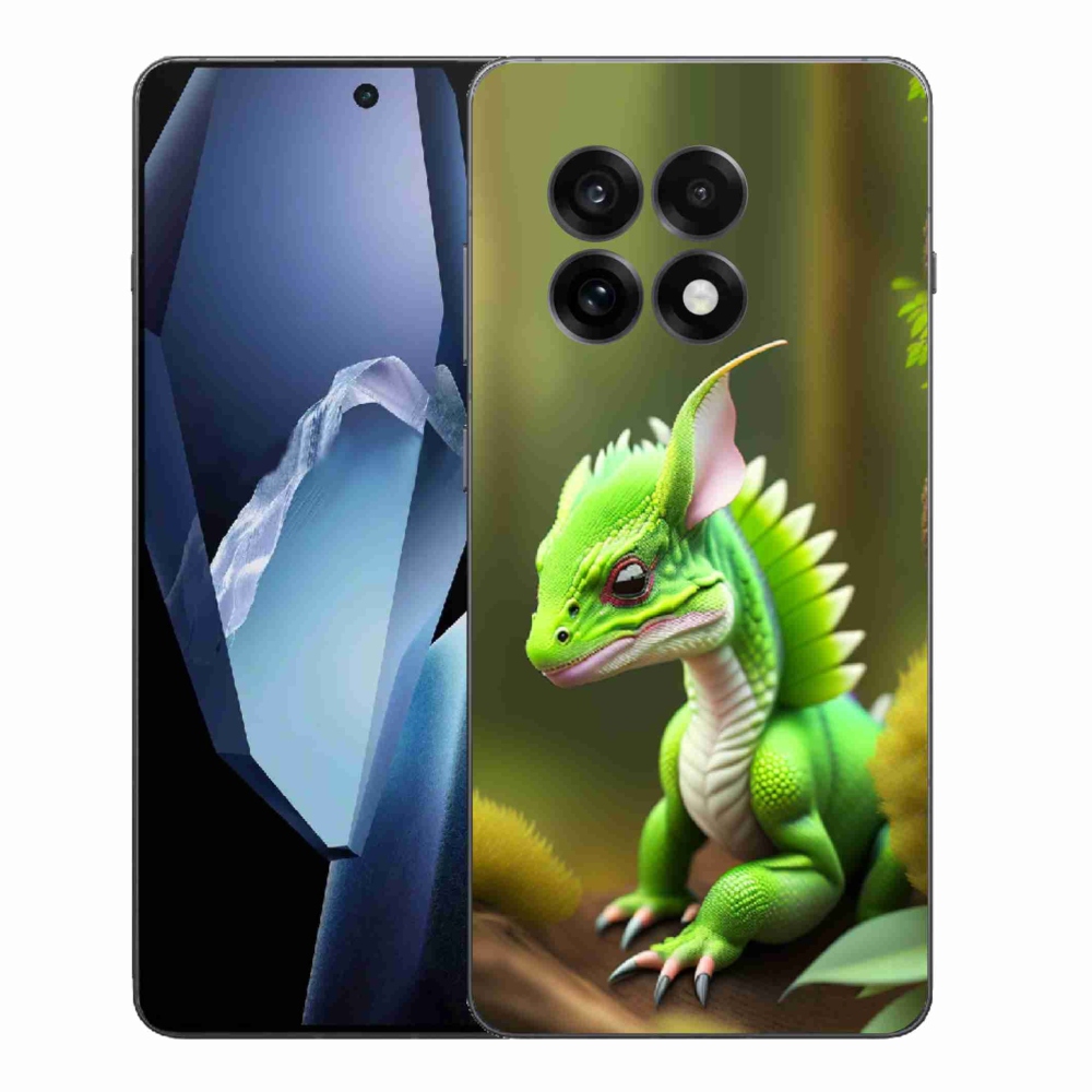 Gélový kryt mmCase na One Plus 13R - zelený dráčik