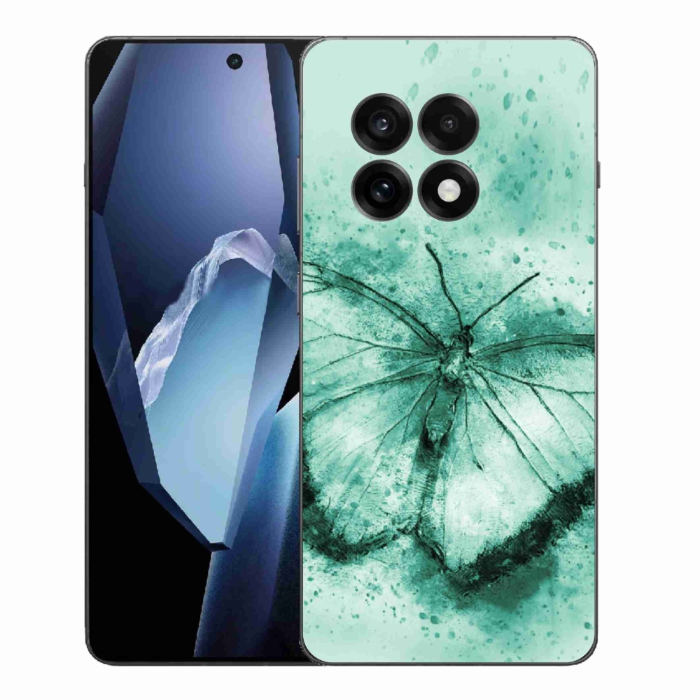 Gélový kryt mmCase na One Plus 13R - zelený motýľ