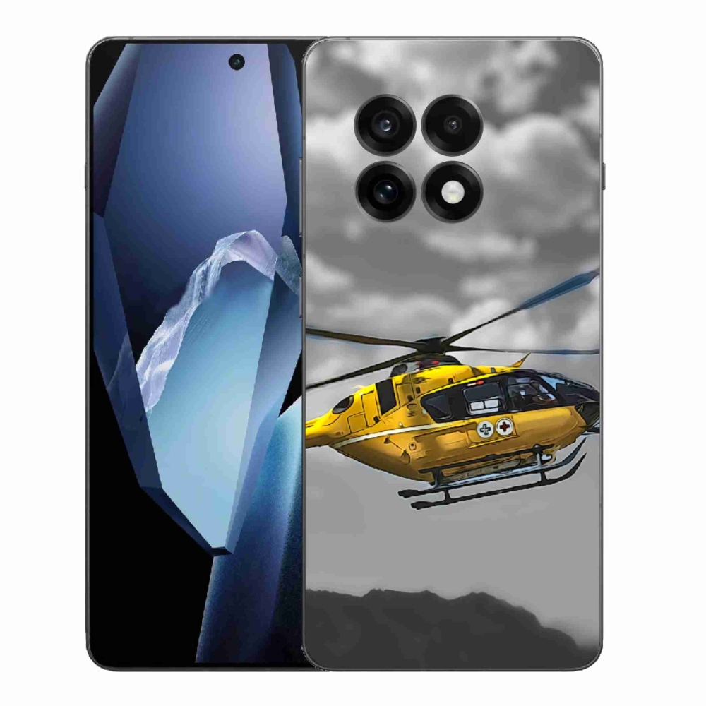 Gélový kryt mmCase na One Plus 13R - žltá helikoptéra