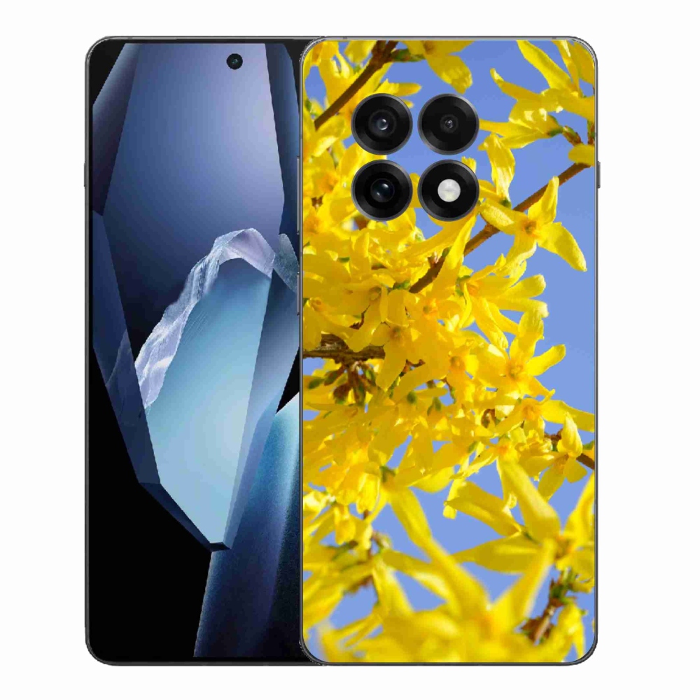 Gélový kryt mmCase na One Plus 13R - žlté kvety