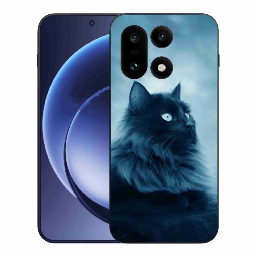 Gélový kryt mmCase na One Plus 15 - čierna mačka 1