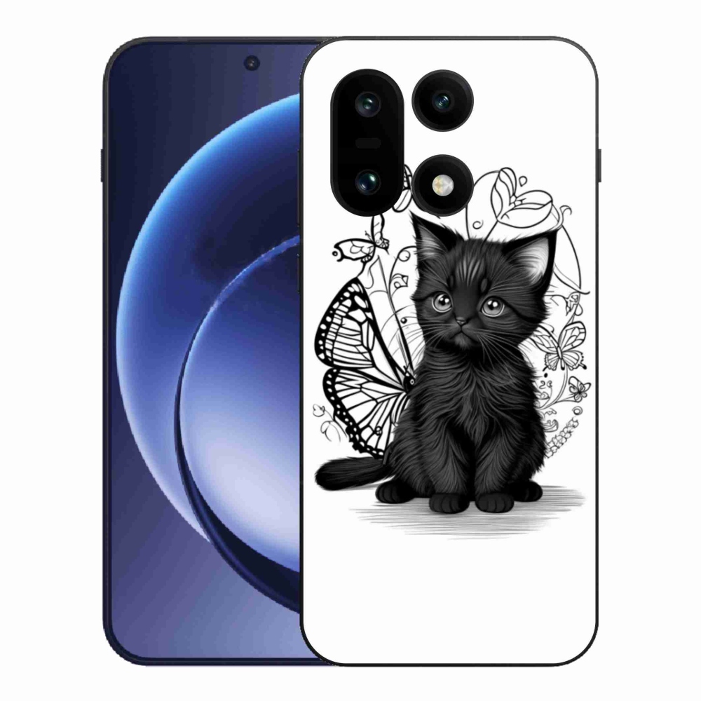 Gélový kryt mmCase na One Plus 15 - čierne mačiatko