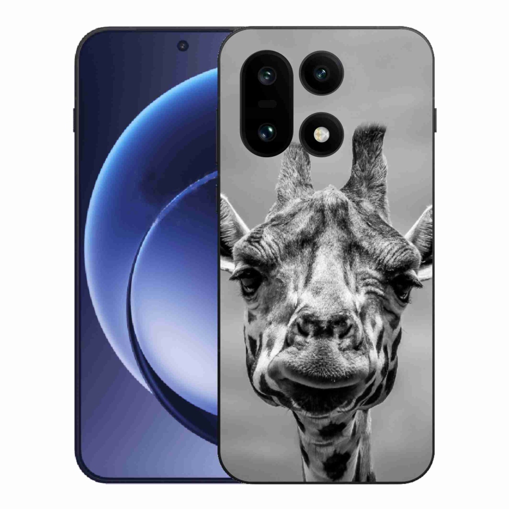 Gélový kryt mmCase na One Plus 15 - čiernobiela žirafa