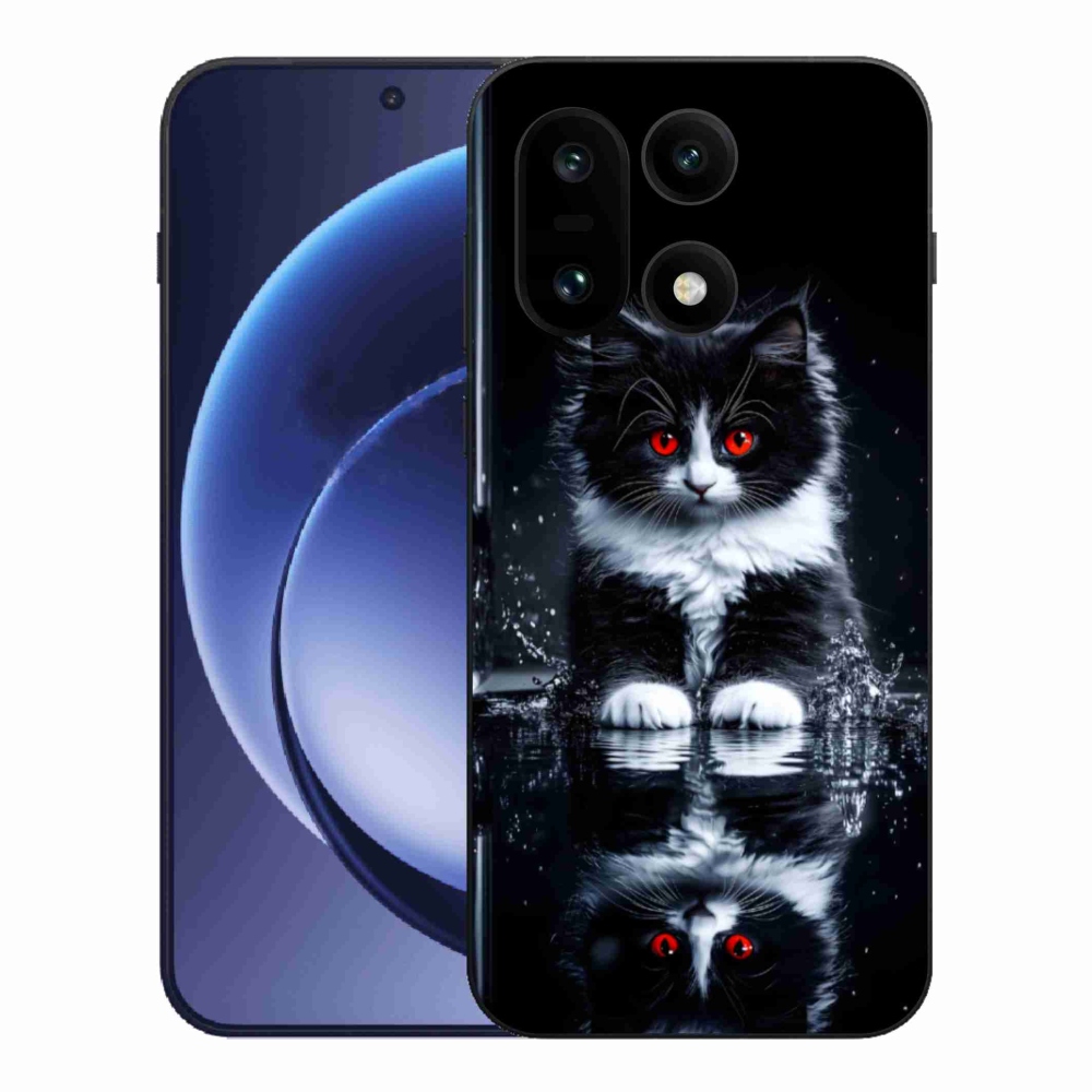 Gélový kryt mmCase na One Plus 15 - čiernobiele mačiatko