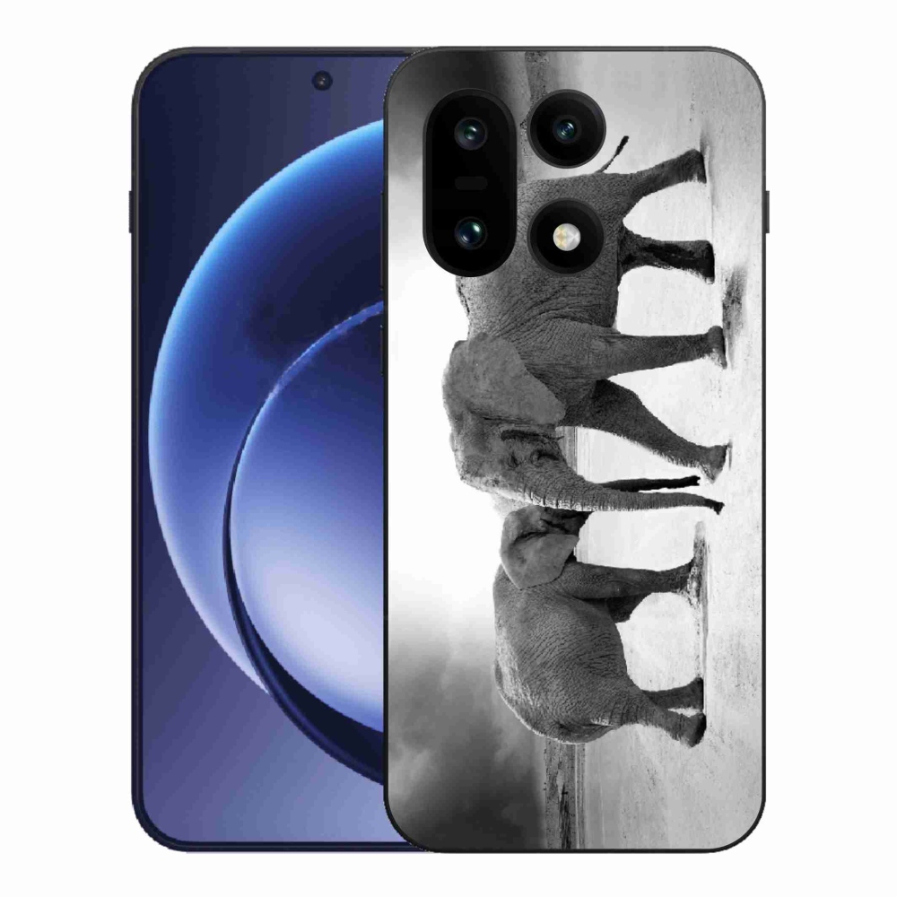Gélový kryt mmCase na One Plus 15 - čiernobieli slony