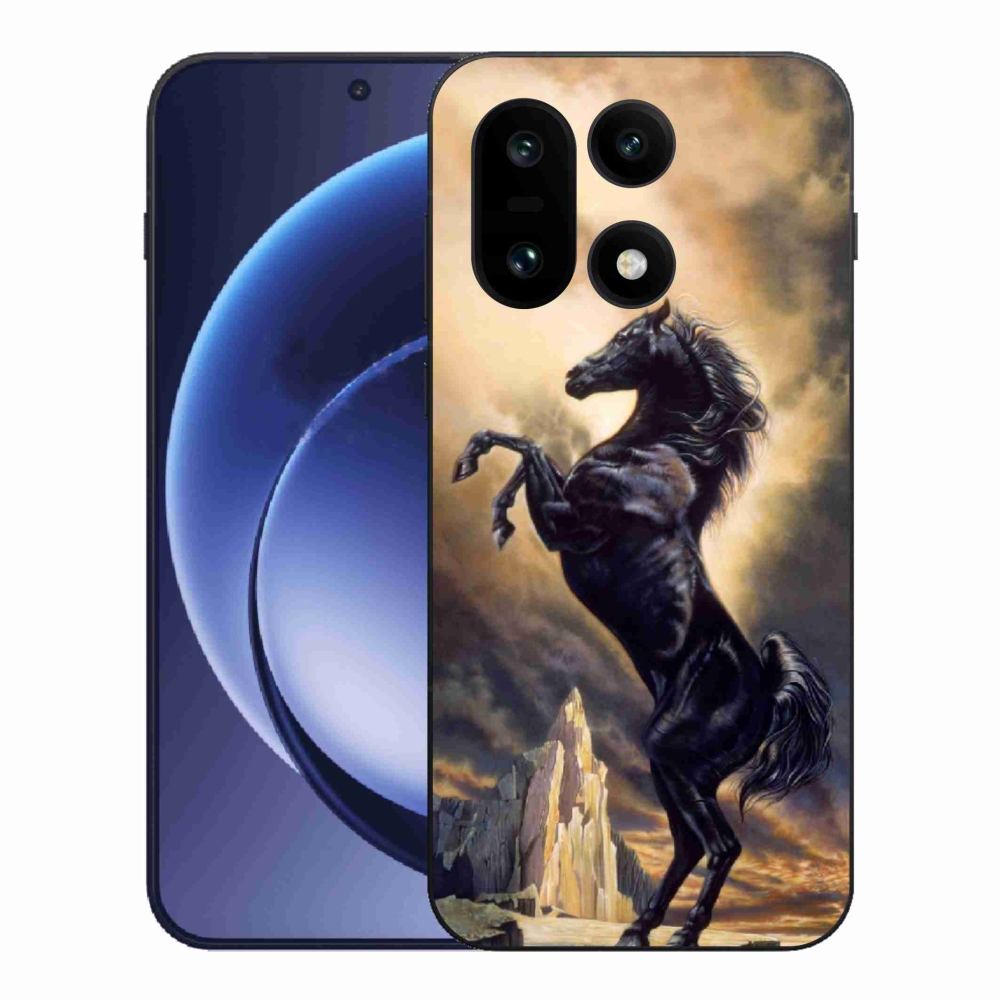 Gélový kryt mmCase na One Plus 15 - čierny kreslený kôň