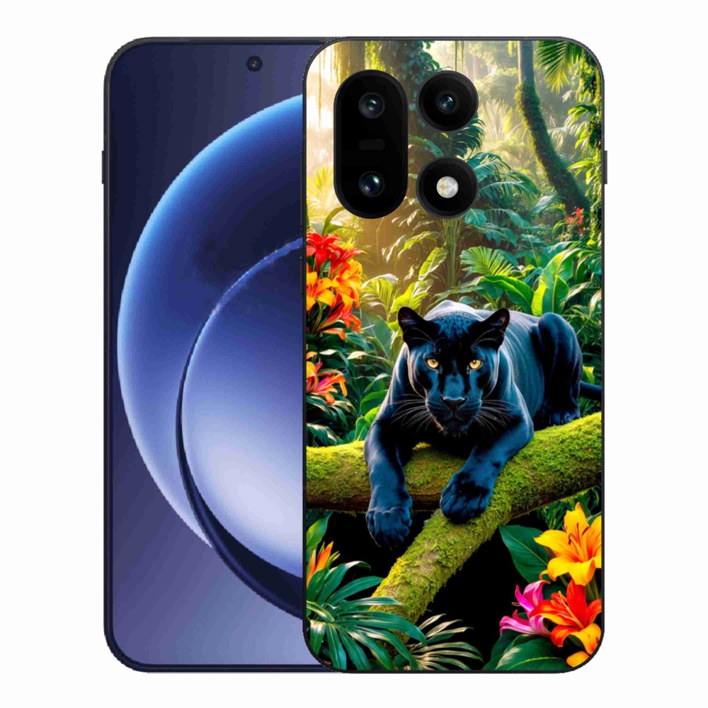 Gélový kryt mmCase na One Plus 15 - čierny panter v džungli