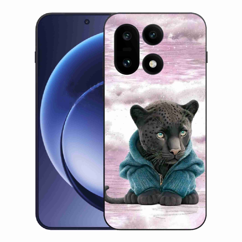 Gélový kryt mmCase na One Plus 15 - čierny panter vo svetri