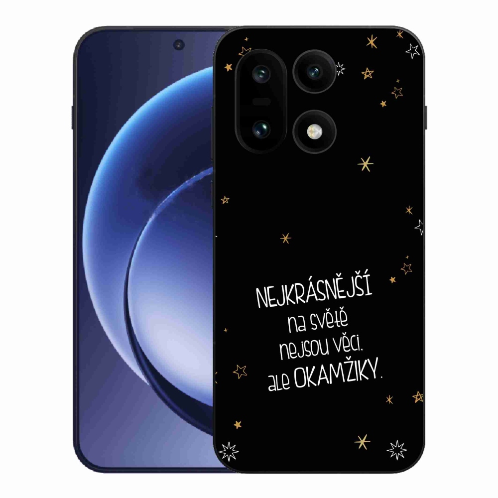 Gélový kryt mmCase na One Plus 15 - citát 4 čierne pozadie