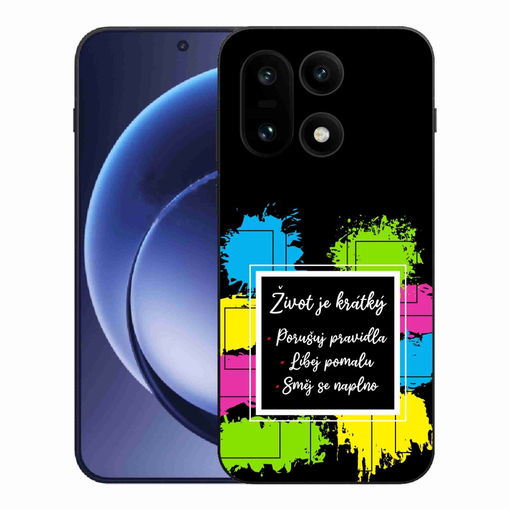Gélový kryt mmCase na One Plus 15 - citát 5 čierne pozadie